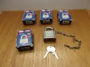 (Qty.4) ABUS 41USG/45 KA Chain Keyed Alike Padlock 1-3/4" W Laminated Steel