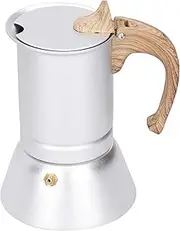 Stovetop Espressos Maker, Stainless Steel Mocha Pot, Cafe Pot Induction Cookers, Coffee Makers for Home Camping, 150ml 5oz