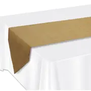 Faux Burlap Table Runner