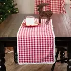VHC Brands Table Runner Emmie Red Farmhouse 13x48 Rect Checkered Christmas Decor