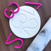 Cookie Fondant Number Stamp Embosser 5&7cm Cake Decoration