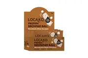 Locako Protein Brownie Ball Macadamia White Chocolate 30g(Pack of 10)