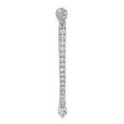 14k White Gold 1/3ct. Real Diamond Fancy Pendant