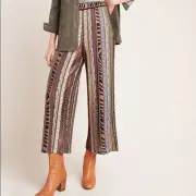 NWT Anthropologie Cecilia Prado Knit Mixed-Print Pants Size XS