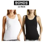 Womens Bonds Stretchy Chesty Tank Top 12 PACK Classic Iconic Causal Wear WYEXY