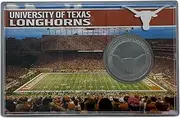 Highland Mint NCAA Texas Longhorns 4" x 6" Stadium Challenge Coin With Protector, One Size, Team Colors