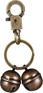 EXAOMBLE Pet Brass Bell Collar Charm Decorative Dog and Cat Bell Pendant Keychain Hook for Easy Attachment Sound for Tracking Versatile Pet Accessory