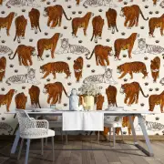 3D Tiger Seamless Wallpaper Wall Mural Removable Self-adhesive 83