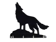 Howling Wolf Nature Key Rack Holder Hanger Decor Entryway Organization Wall Hook