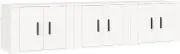 Wall-Mounted TV Cabinet Set of 3 | White Modern TV Units | 57x34.5x40 cm | Space-Saving Design for Living Room & Bedroom | Sturdy & Stylish
