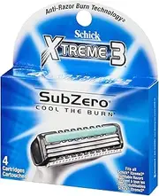 (1) - Schick Cartridges, Sub Zero, Cool The Burn, 4 cartridges