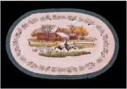 BRAIDED RUG--Earth Rugs, 20 X 30 Jute WINTER GEESE