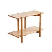MIUZ Solid Oak Side Table Natural Decorative Stand for Modern Living Room and Bedroom