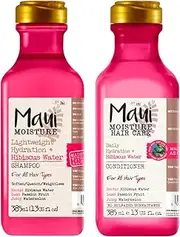 [Maui Moisture] Hydration & Hibiscus Water Shampoo 385ml and Conditioner for All Hair Types - Pack of 2
