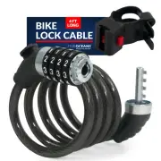 Bike Lock Cable, Combination Anti Theft Bike Locks, Resettable Bicycle Lock