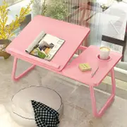 Adjustable Folding Laptop Desk with Cup Holder - Four-speed Lifting Table for Dorms