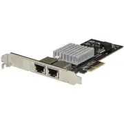 StarTech.com 10Gigabit Ethernet Card - 10GBase-T - Plug-in Card - PCIe Network Adapter Card Dual NIC ports Network Interface Car