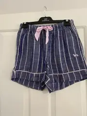 Peter Alexander Ladies Pyjama Shorts Navy Stripe Small