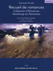 Alexander Borodin Collection of Romances for High Voice & Piano Sheet Music Book