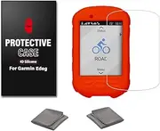 Chooee 4D Silicone Protective Cover case for Garmin Edge 530 with Screen Protector Red