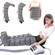 6 Cavity Lymphatic Drainage Air Compression Leg Massager, Body Massager Waist Leg Arm Relax Instrument, for Lymphedema Circulation Swelling Relax Pain Relief,Grey,G