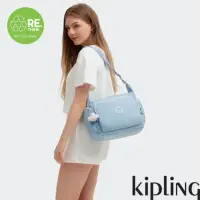 在飛比找momo購物網優惠-【KIPLING官方旗艦館】溫柔冰霜藍多袋實用側背包-GAB