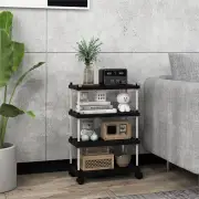 Costway4-Tier Slim Storage Cart with Lockable Wheels for Narrow Space