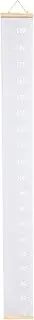 Alipis Canvas Growth Chart Height Recording Ruler, Wood Frame Canvas Removable Growth Height Measurement Chart, 200x20cm