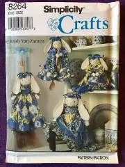 SIMPLICITY PATTERN 8264 - CRAFTS, DECORATIVE BUNNIES - UNCUT