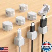 9-Pack Magnetic Cable Clips, Adjustable Cord Holder for Under Desk Cable Mana