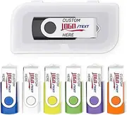 Personalized Swivel USB Flash Drive, 100PCS Bulk Custom USB Thumb Drives Memory Stick, High-Speed USB Pen Drive Flash Disk for Data Storage, Ideal for Events, Promotions, and Personal Use (4, GB)