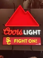 New Coors Light USC College Football Animated LED Beer Sign Neo neon bar Light