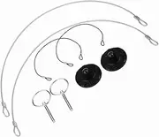 GLOGLOW Racing Bonnet Pin Lock Set, Flexible Locking Mechanism for Racing Conditions, 2pcs (Black)