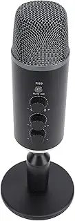 LOCADENCE USB Gaming Microphone, Plug and Play HiFi Adjustable Volume Condenser Microphone with Mute Dynamic RGB Lights for Podcasting Streaming Recording