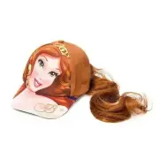 Disney Princess Beauty and the Beast Belle Baseball Cap with Faux Brown Hair Cap