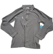 Vintage Paul Frank Mens Julius Polo Shirt, Long Sleeve Gray, Small