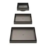 Gun Metal Small Square Tile Insert Floor Drain Shower Grate 50/80mm Waste Outlet