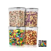 Sorbus 4 Pack (1.6L/54.10 Oz) Airtight Food Storage Containers with Locking Lids