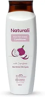 Naturali Hairfall Arrest Conditioner with Red Onion & Bhringraj | Reduces Hairfall | Conditioner for Women & Men | 180 ml