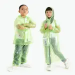 兒童人物雨衣兒童套裝綠色外套TRAN雨披外套兒童5-10歲雨衣兒童雨衣防雨