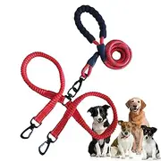 Double Dog Lead,Twine-Dog Lead with Double Clip Design - Two-Headed Control Lead for Large Dogs That Pull, Large Dogs