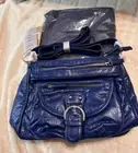 Ampere Creations Lorie Crossbody Purse Bag Small Navy Blue Bonus Scarf NWT