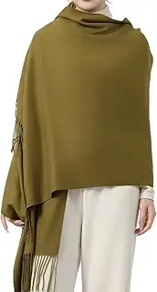 [Gochoneng] Women's Scarf Pashmina Shawls and Wraps for Evening Dresses Wedding Bridesmaid Bride Shawl Soft Winter Warm Scarves, Army Green