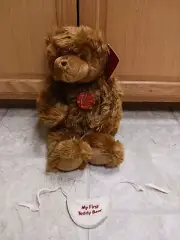 New Build A Bear Plush Lmtd. Edition Centennial 3rd Series Teddy W/1st Teddy Bib