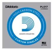 10-Pack .017 D'Addario Single Steel String Electric or Acoustic Guitar