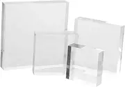 KICHOUSE 4pcs Acrylic Jewelry Display Blocks Lightweight Necklace Organizer for Earrings Rings Bracelets Versatile Cosmetics Holders Safe Easy to Clean