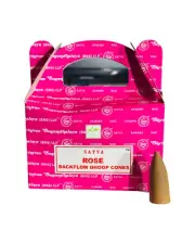 Rose Backflow Incense Cones - 24 Cones