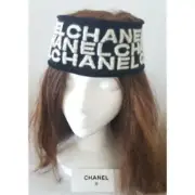 NWT CHANEL 2021 Cashmere Blend Headband Black Ivory Coco Neige Hair Band