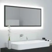 NNEVL LED Bathroom Mirror Grey 100x8.5x37 cm Chipboard