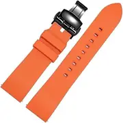 YCBFGAZATK Male Silicone Watch Strap Fit For Seiko No. 5 Fit For Tissot Fit For Rolex Luxury Diving Rubber Fit For Mido Fit For Longines Fit For Citizen Watch Band 20mm 22mm